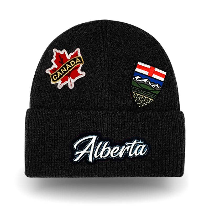 ALBERTA THICK KNIT CUFF TOQUE: Melange grey