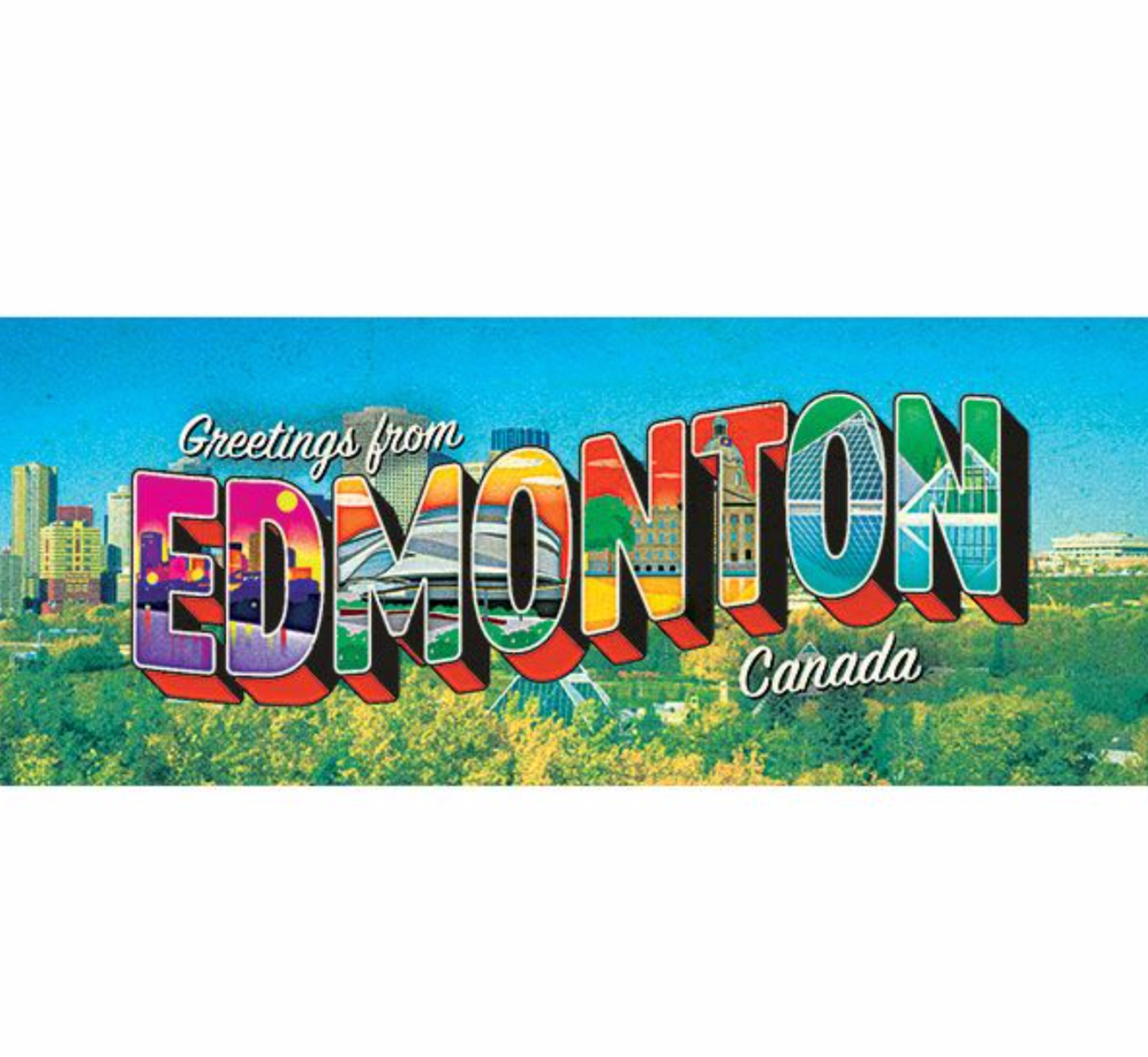 Greetings from Edmonton, Canada, Alberta, Magnet, Skyline