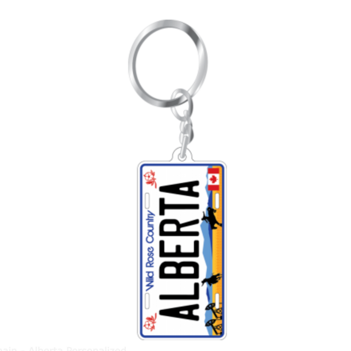 Aluminum Vehicle Plate Keychain - Alberta Personalized