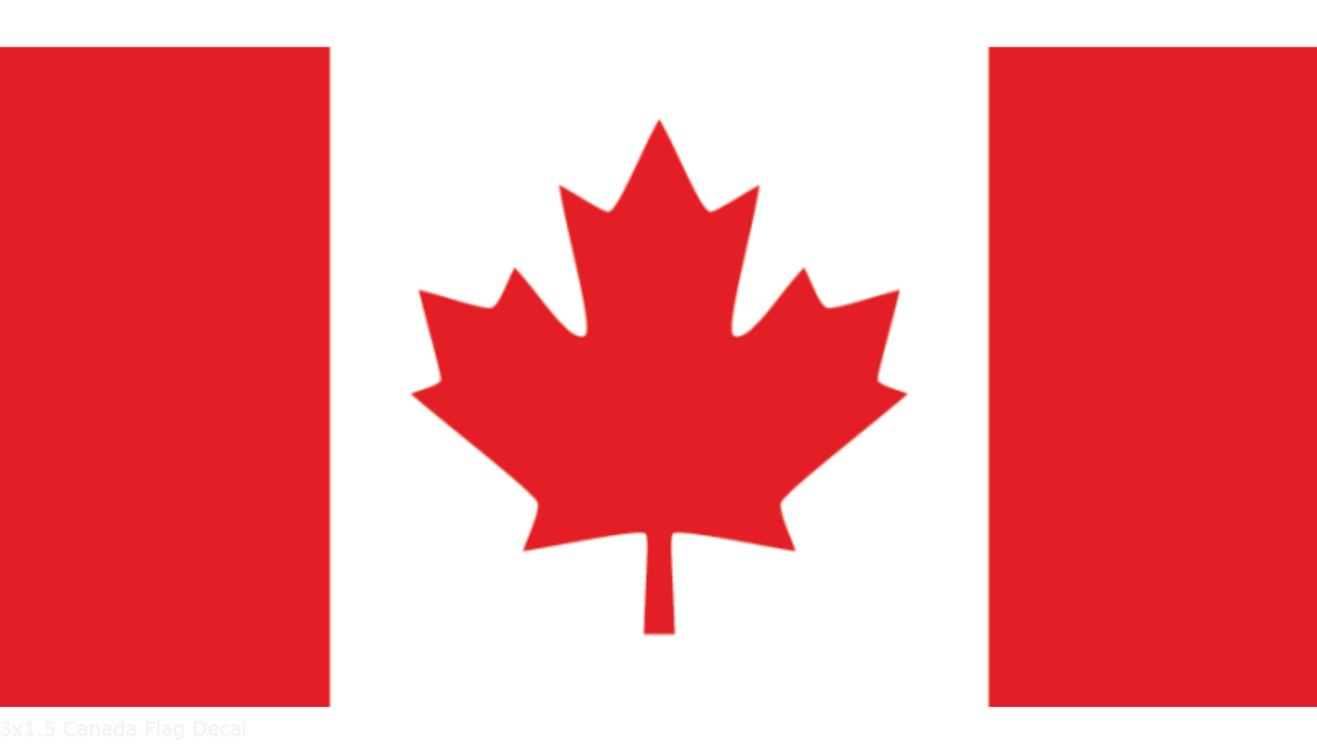 3x1.5 Canada Flag Decal