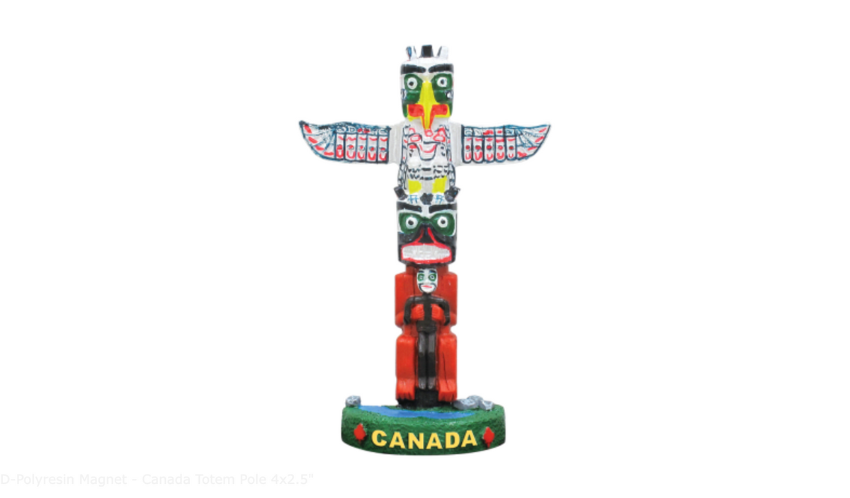 3D-Polyresin Magnet - Canada Totem Pole 4x2.5