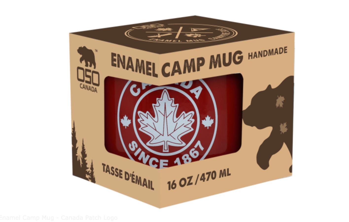 Red Enamel Camp Mug - Canada Patch Logo