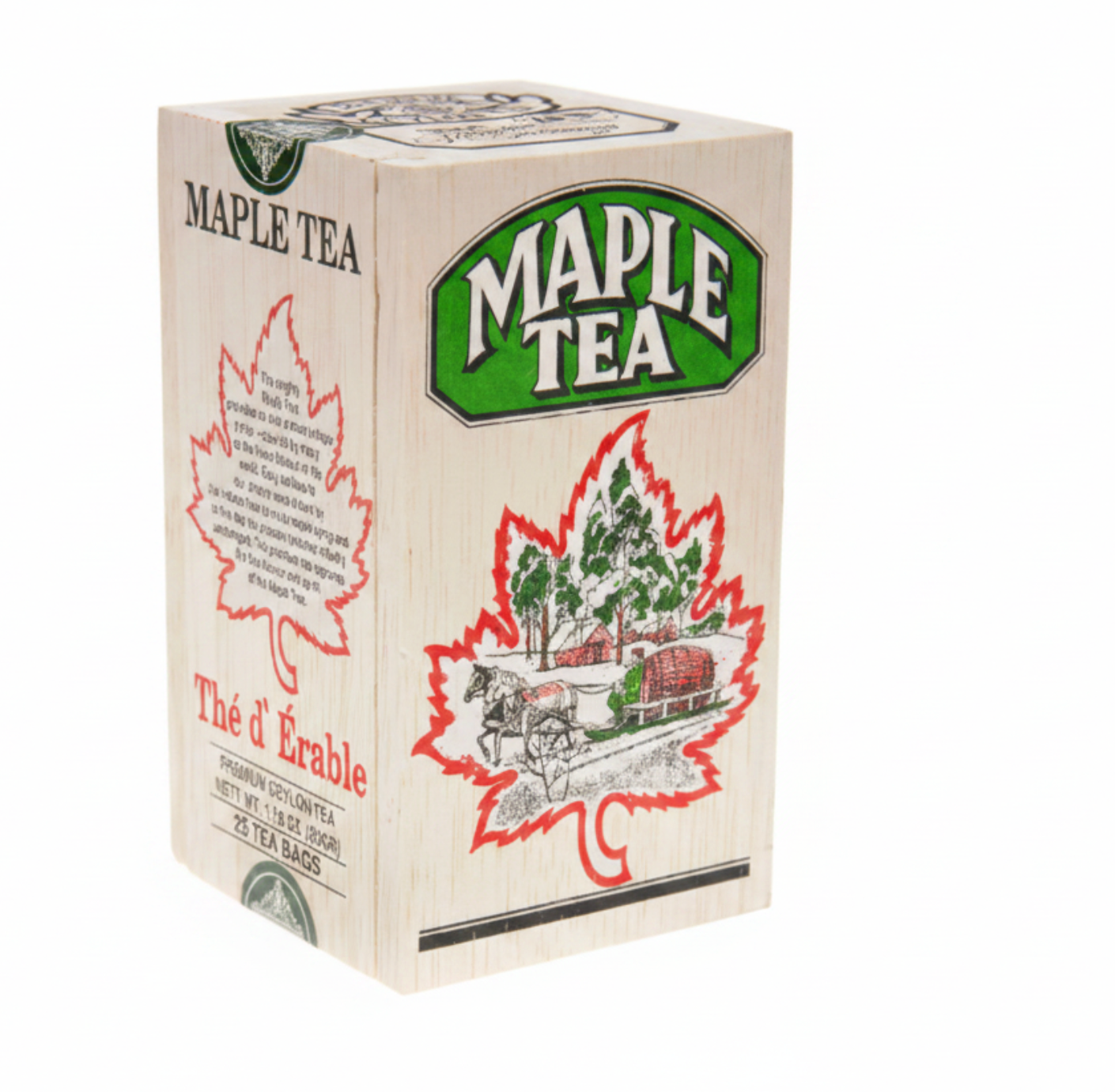 Maple Tea & Ice wine tea in the Wood Box - 25 tea bags