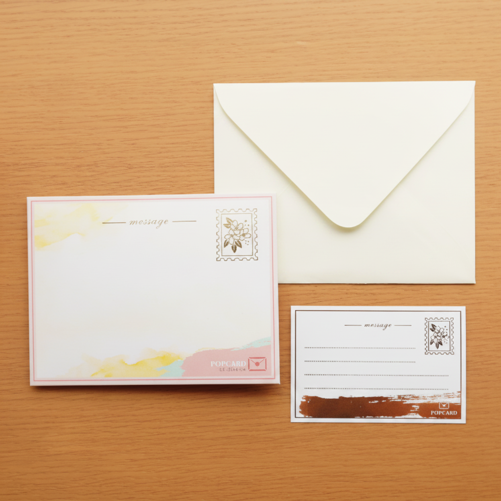 3D Pop-Up Floral Envelope Greeting Card