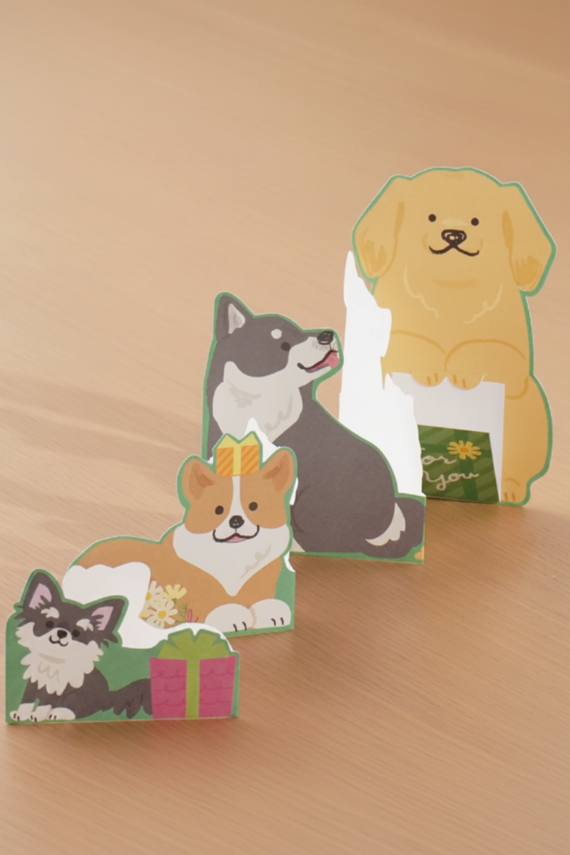Sanrio 3D Greeting Card "9 Dogs"