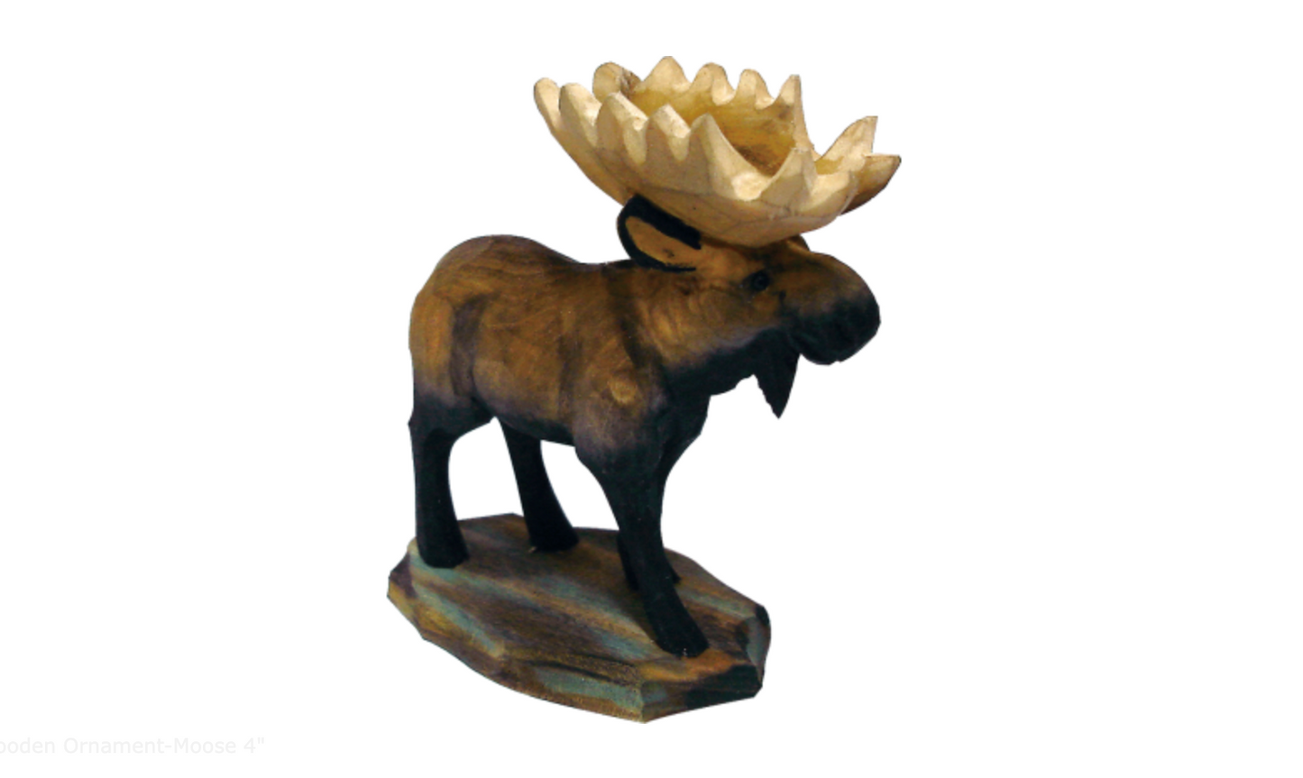 Wooden Ornament-Moose 4"