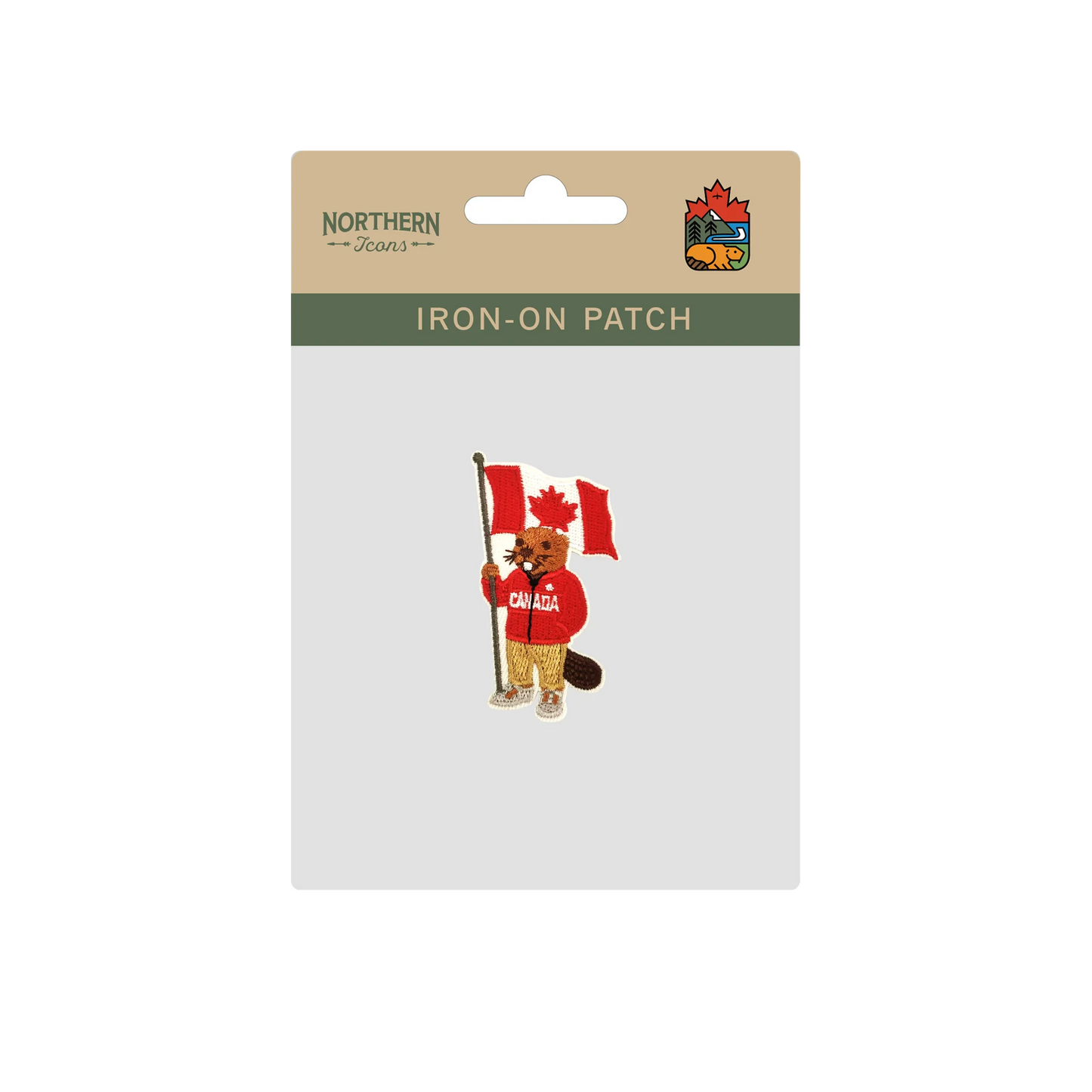 Canada Flag Beaver Cute Mascot Souvenir Embroidered Iron-On Patch - Collectible Travel Patch