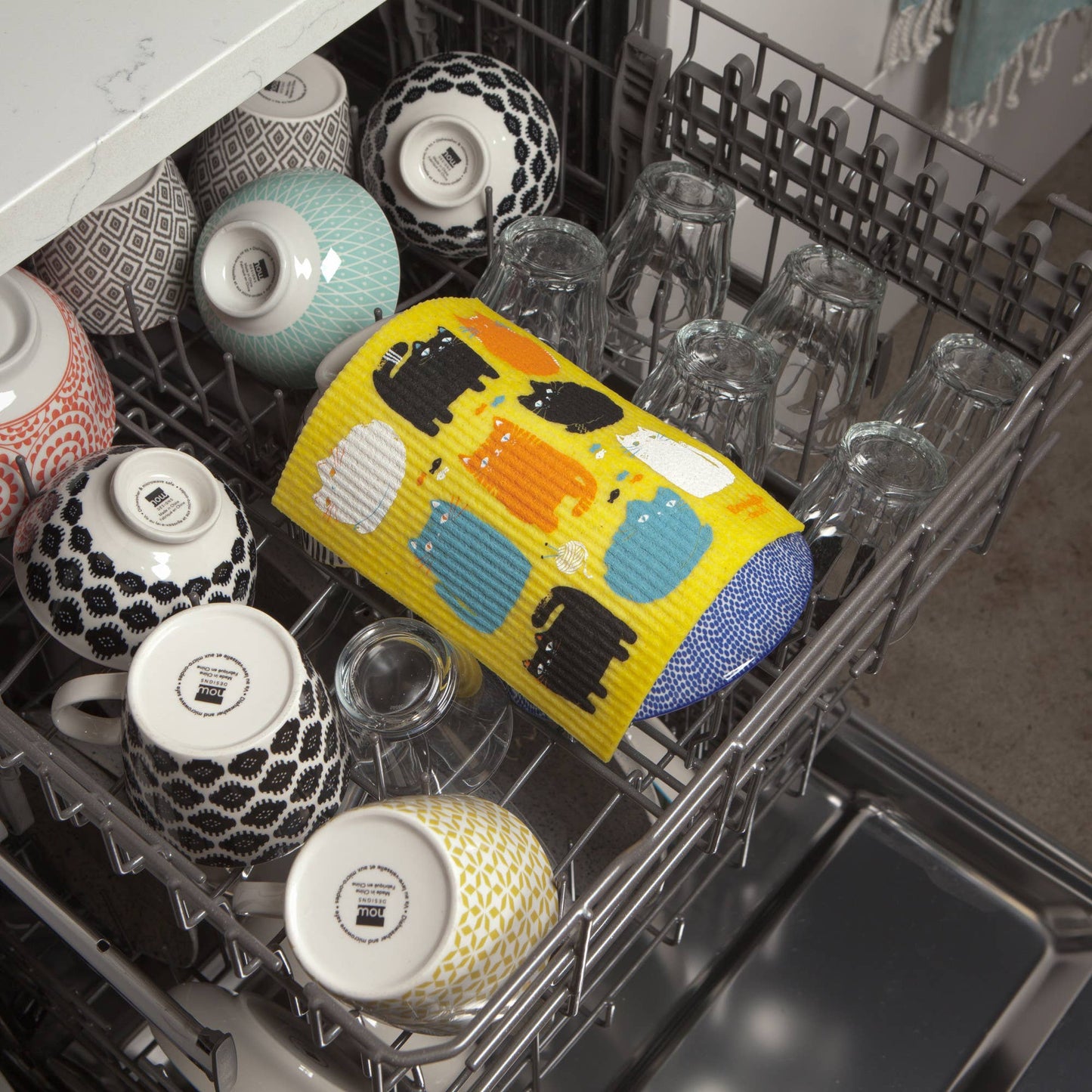 Purrfect Pals Swedish Dishcloth