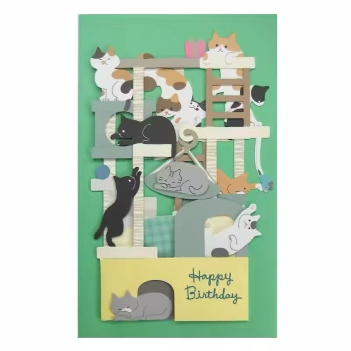 3D Pop-up Cat Birthday Card