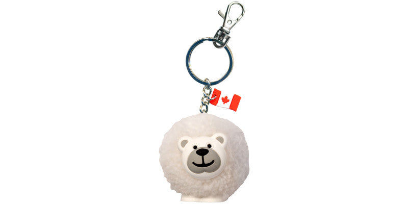 Pom Pom PVC Keychain - Polar Bear