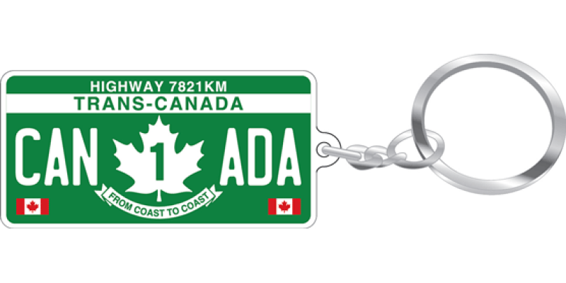 Aluminum Licence Plate Keychain - Trans-Canada Highway