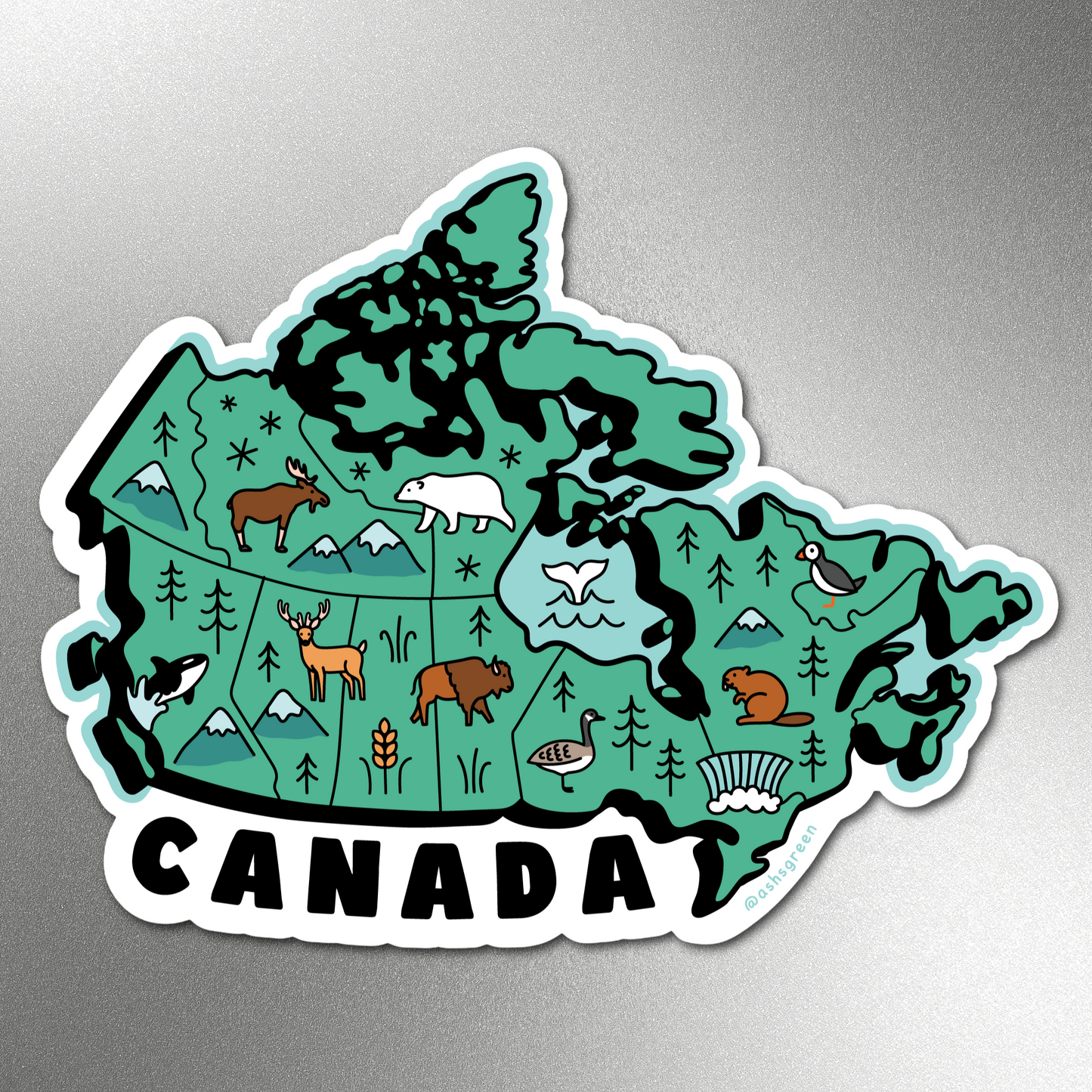 Map of Canada - fridge magnet