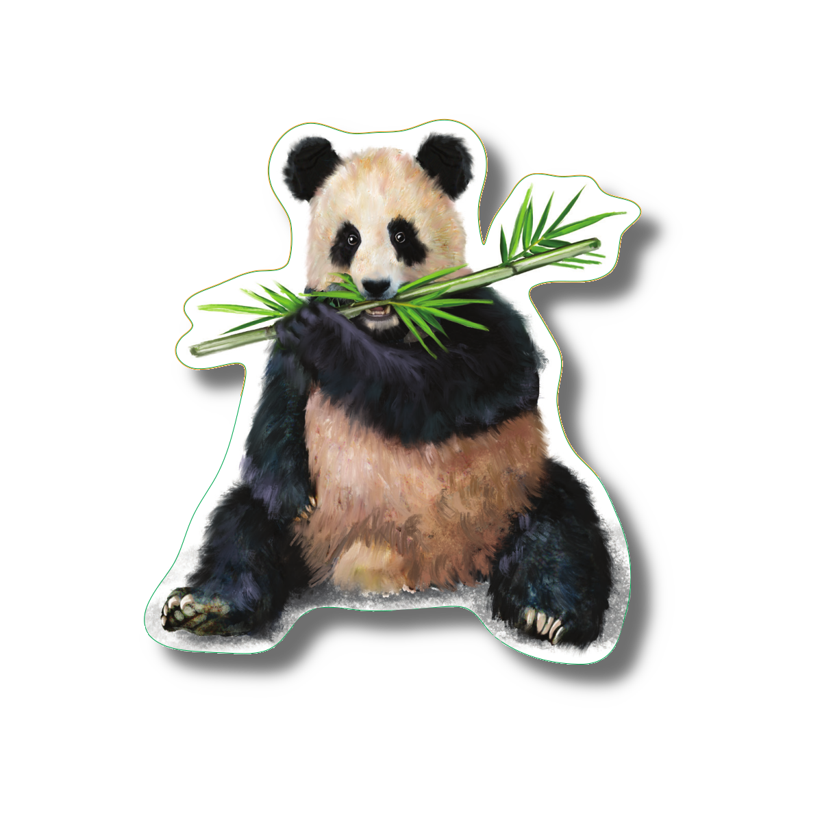 Giant Panda Nature Sticker, 3.5" wide