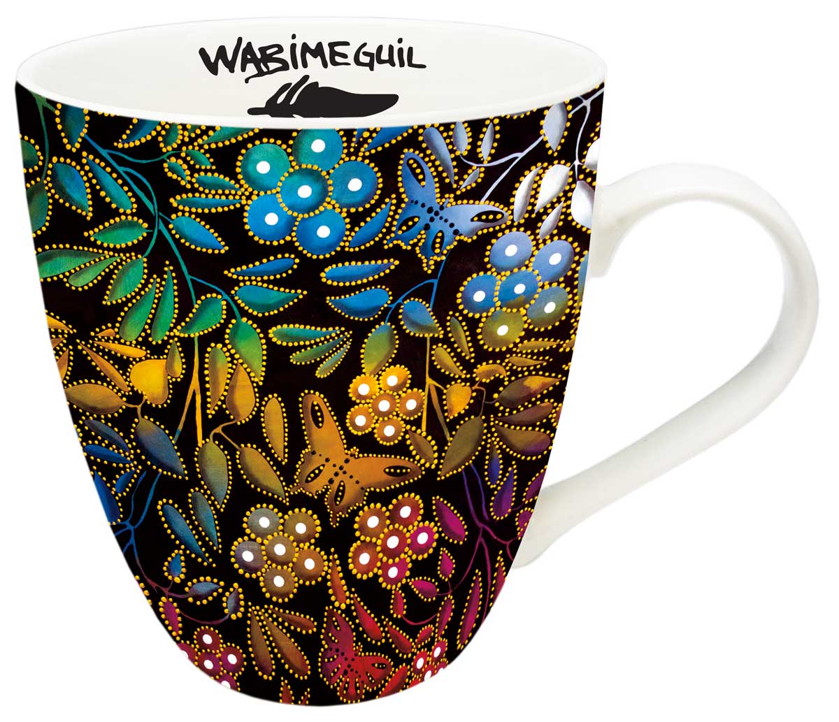 Indigenous Designed Mug Flowers And Butterflies