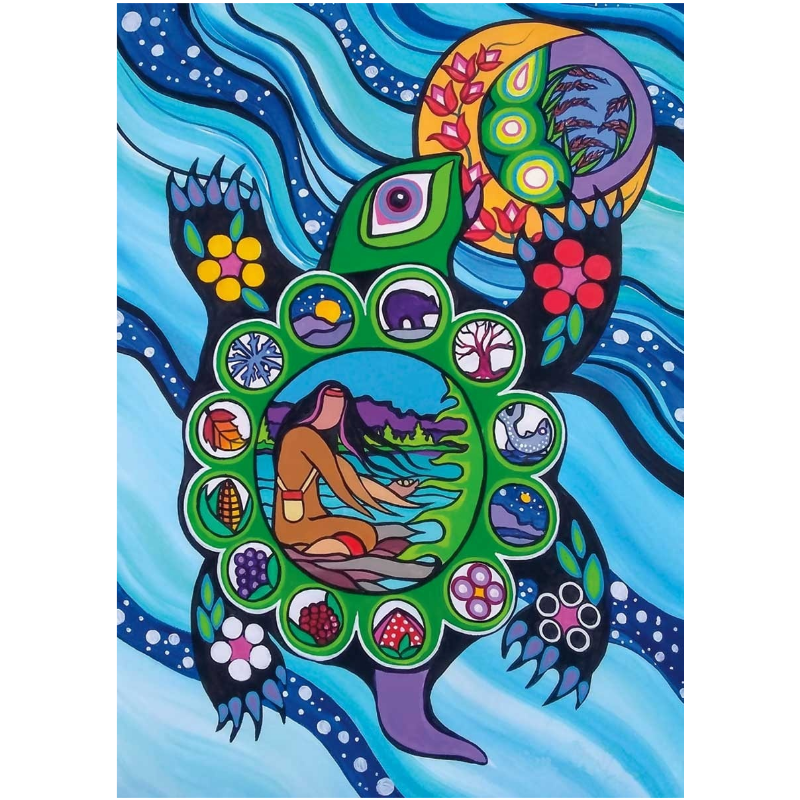Indigenous Fridge Magnet 13 Moons By Pam Cailloux