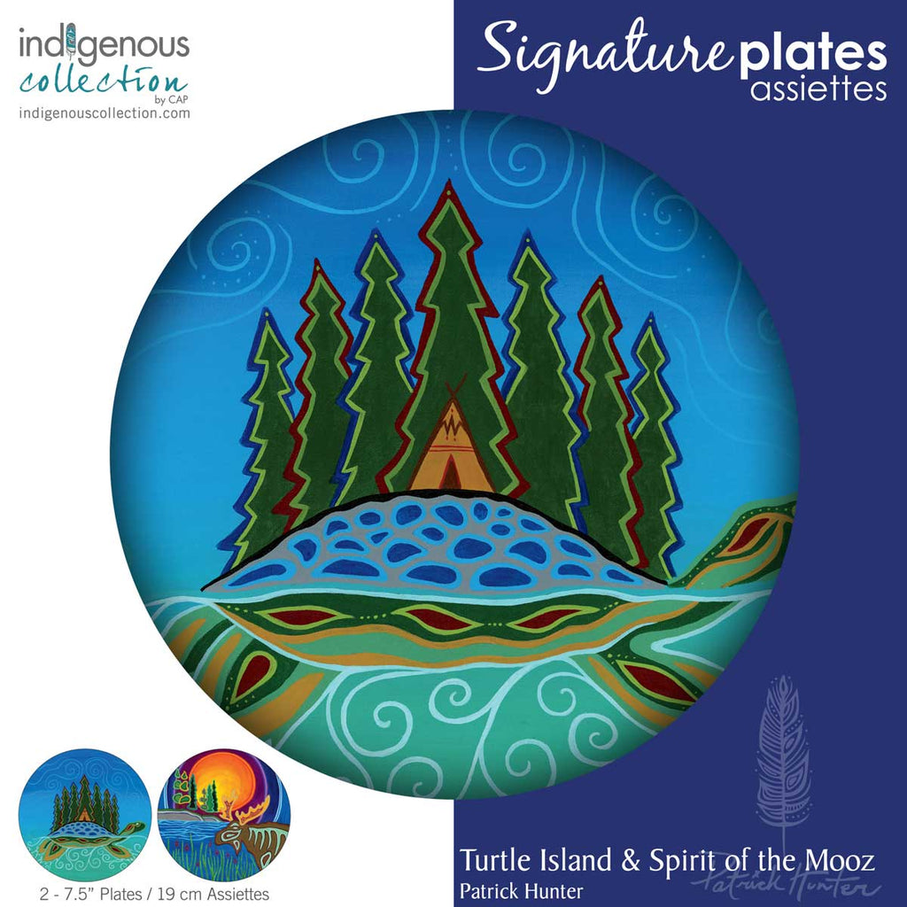 Porcelain Indigenous Art Plates | Dishwasher Safe Label