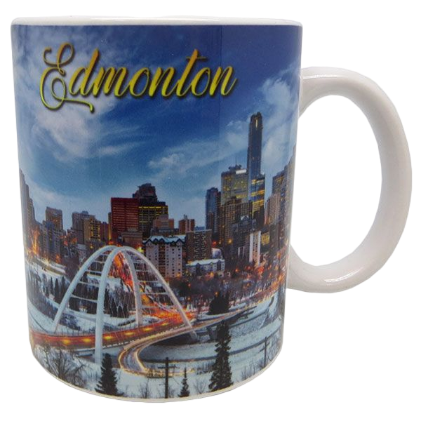 The Edmonton Cityscape in Winter Mug: A Must-Have for Coffee Lovers