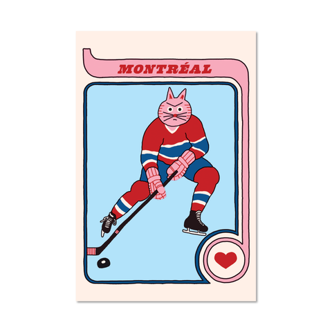 CHAT HOCKEY MONTRÉAL — Postcard