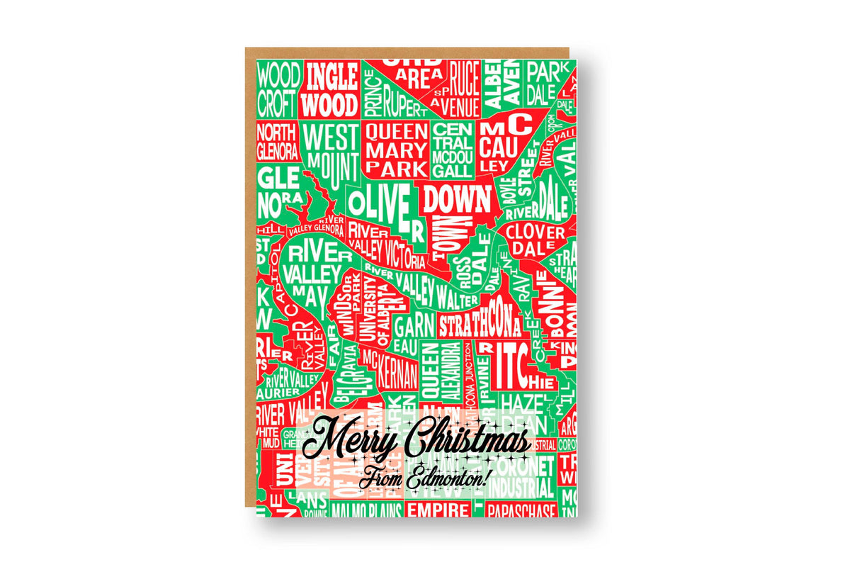 Edmonton AB Neighbourhood Christmas Greeting Card