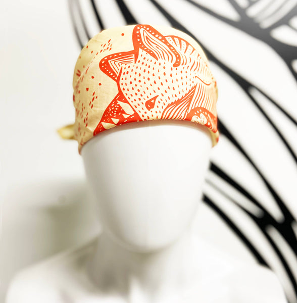 Fox Cotton Bandana - Orange