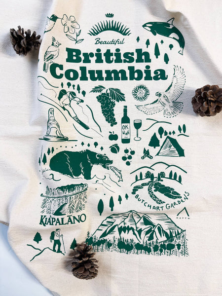 British Columbia Commemorative Organic Tea Towel - 20x24