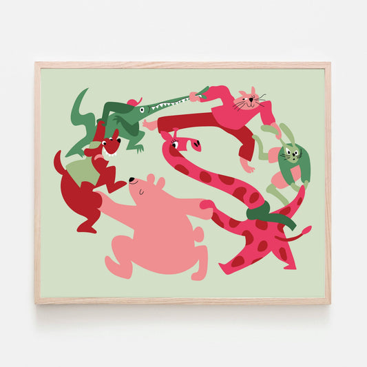 FARANDOLE, 10" x 8" — Poster by Cécile Gariépy