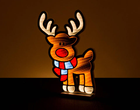 16" Standing Rudolph the Red-nosed Reindeer Infinity Light