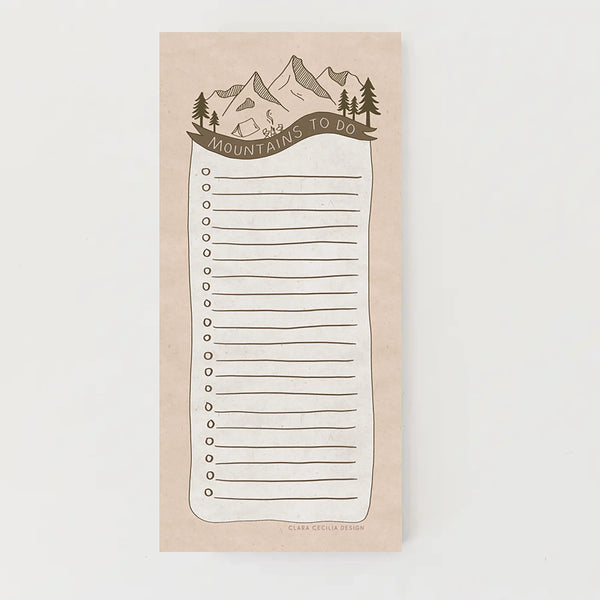 Mountains To Do List Notepad