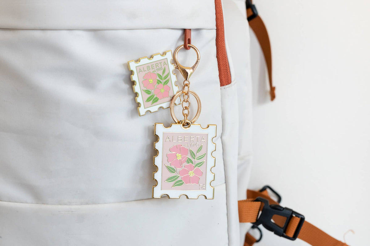 Alberta Postage Stamp Enamel Pin
