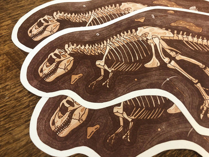 T-Rex Fossils Postcard