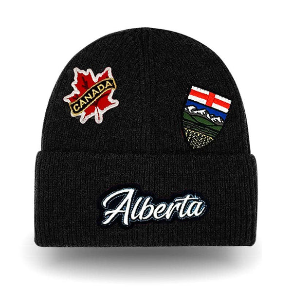 ALBERTA THICK KNIT CUFF TOQUE: Melange grey