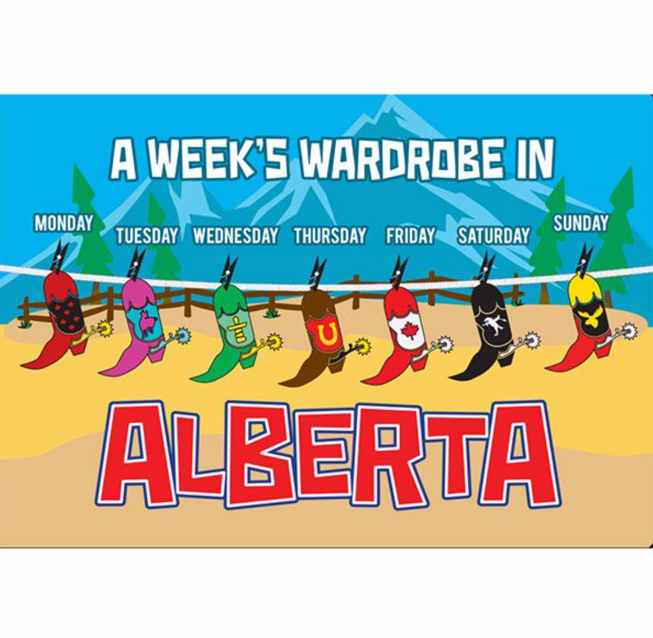 Photo Magnet - 2 x 3'', A Week's Wardrobe in Alberta, Alberta General