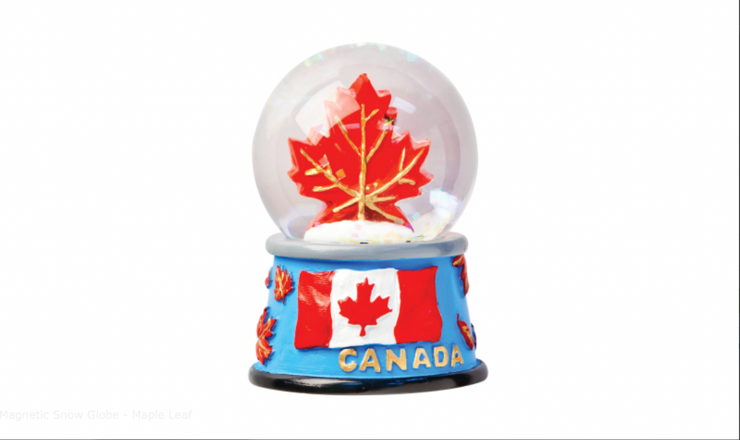 Magnetic Snow Globe - Maple Leaf