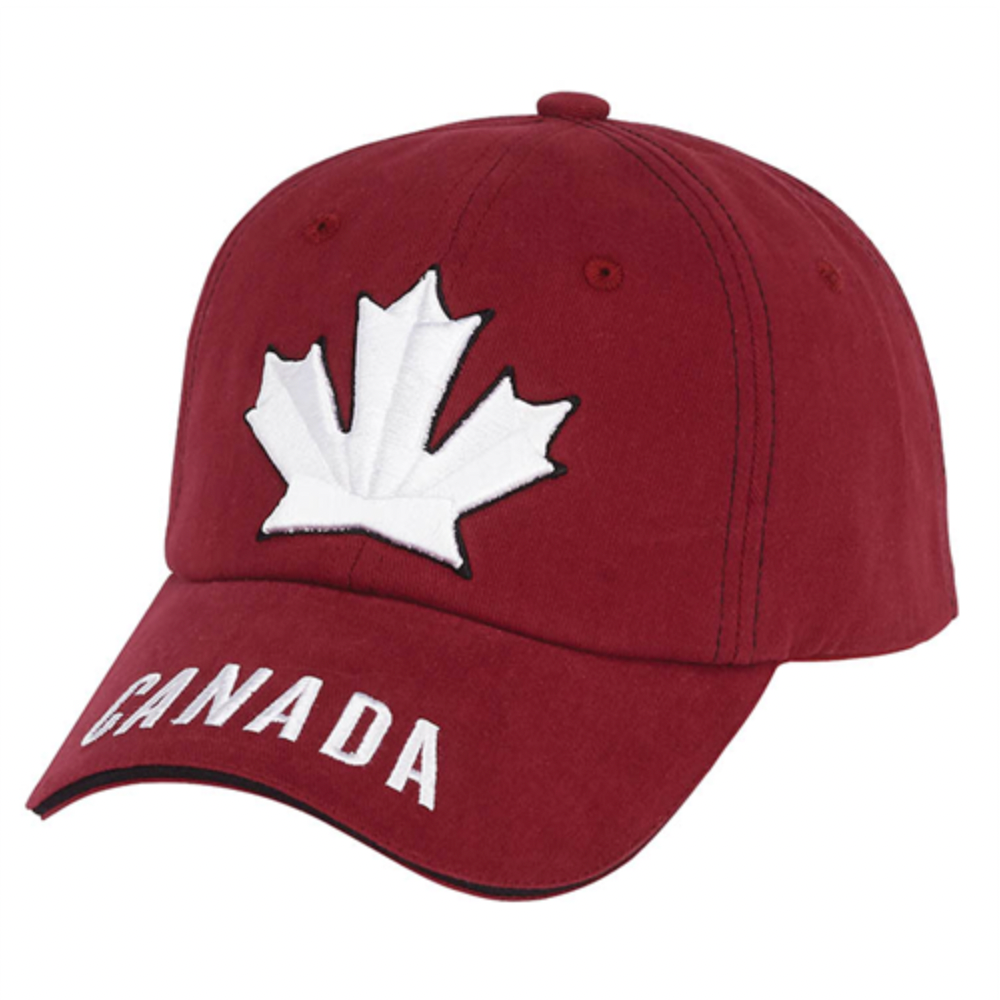Cap - Retro 3D Leaf Burgandy