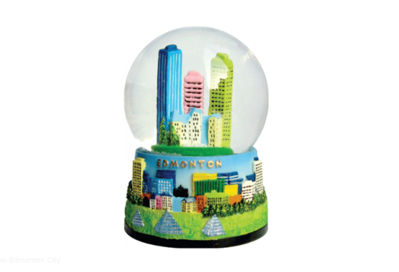 Snow Globe featuring Edmonton City skyline and landmarks