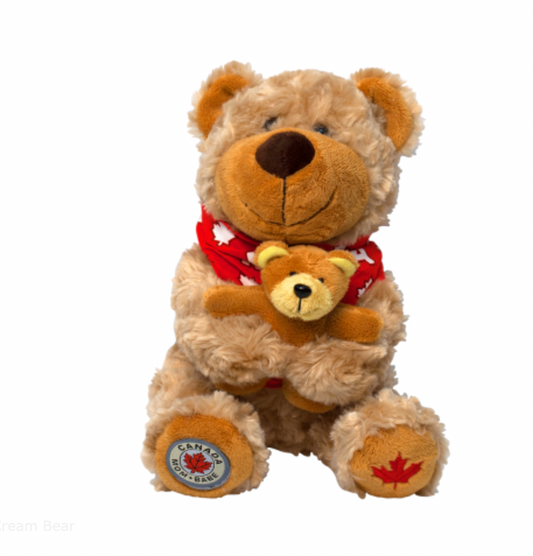 Plush Mom and Baby - Cream Bear