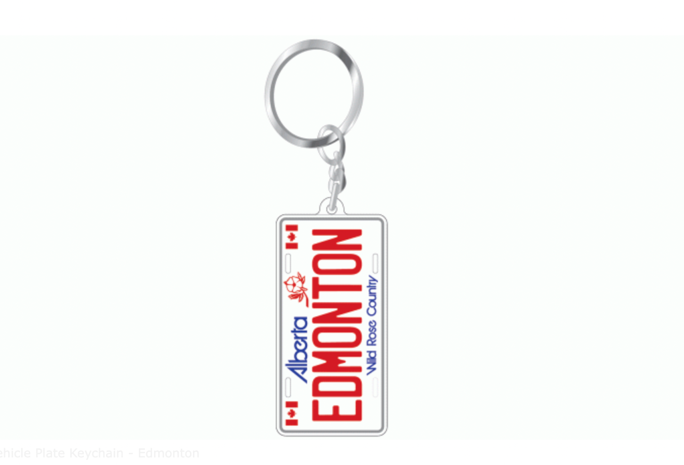 Aluminum Vehicle Plate Keychain - Edmonton