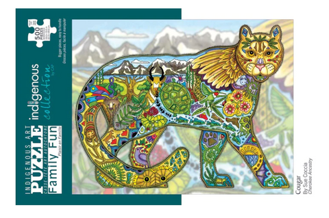 Indigenous design COUGAR 500 PIECES PUZZLE