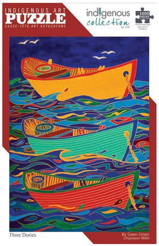 Indigenous design THREE DORIES 1000 PIECES PUZZLE