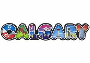 Magnet Wood 3D Script, Icons in Text, Calgary