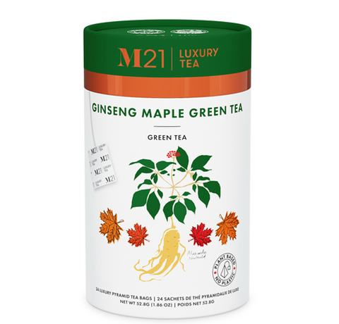 Luxury M21 Ginseng Maple Green Tea - 40g | Pure Organic Blend
