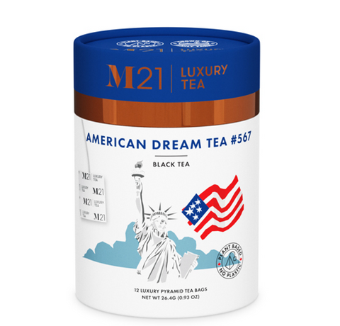 Celebrate the American Dream with our M21 Luxury Tea – a blend of exceptional flavors in every sip