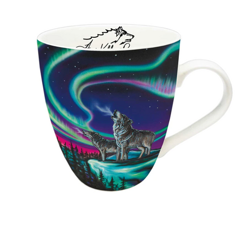 Indigenous Designed Mug Wolf Song