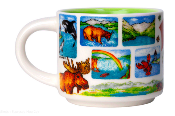 Canada Sketch Espresso Mug 2oz