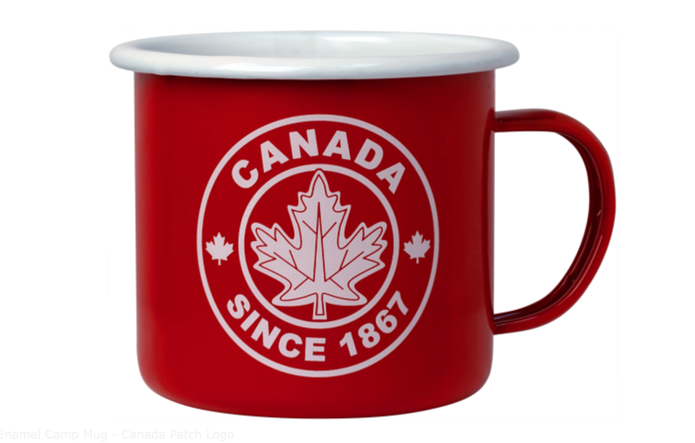Red Enamel Camp Mug - Canada Patch Logo