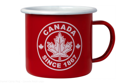 Red Enamel Camp Mug - Canada Patch Logo