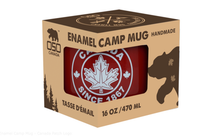 Red Enamel Camp Mug - Canada Patch Logo