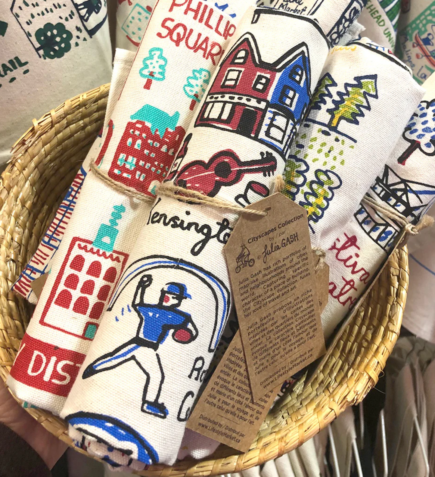 Alberta Cityscape Tea Towel