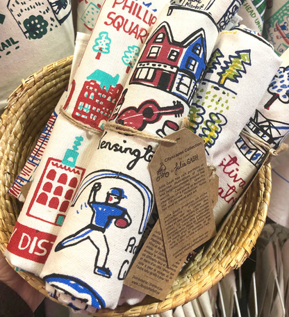 Alberta Cityscape Tea Towel
