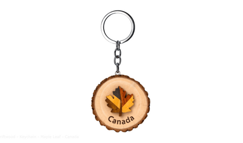 Driftwood - Keychain - Maple Leaf - Canada